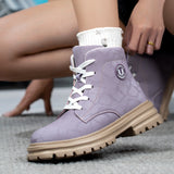 Women's Steel Toe Work Boots – Lace-Up High-Top