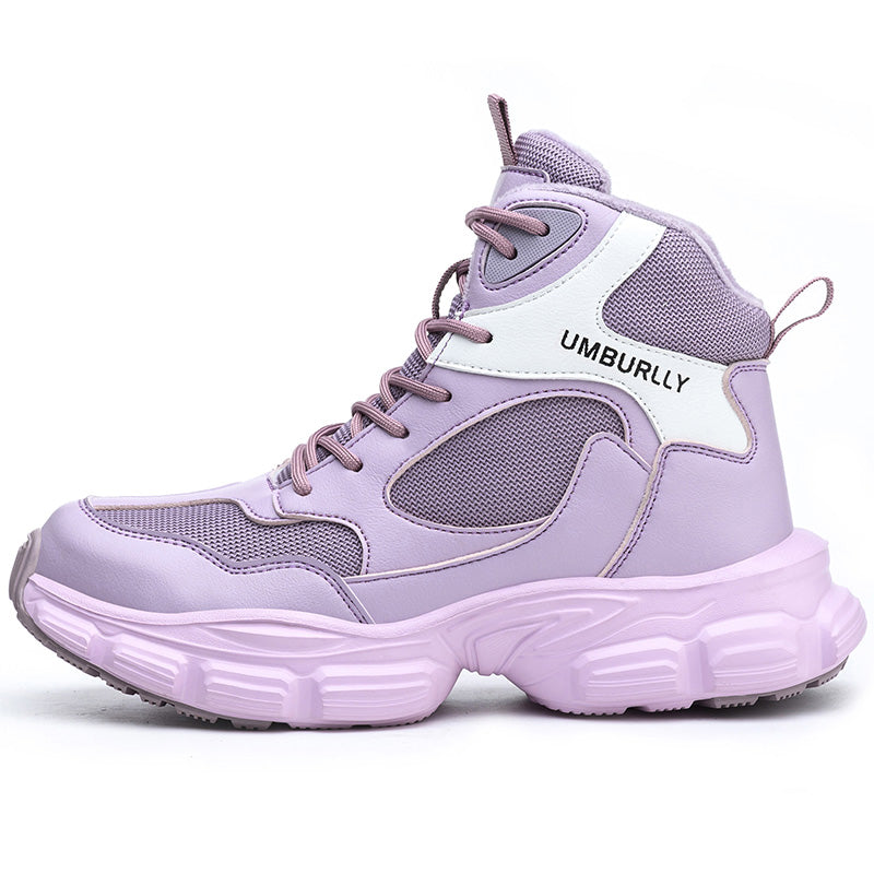 Purple Lightweight Steel Toe Winter Work Boots for Women Safety Shoes - product photo 4