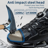 Men's Steel Toe Sneakers Lightweight Laceless Work Shoes 678 - product photo 13