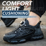 Men's Steel Toe Sneakers Lightweight Laceless Work Shoes 678 - product photo 7