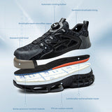 Men's Steel Toe Sneakers Lightweight Laceless Work Shoes 678 - product photo 9