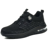 TFW men black steel toe shoes air cushion – front view