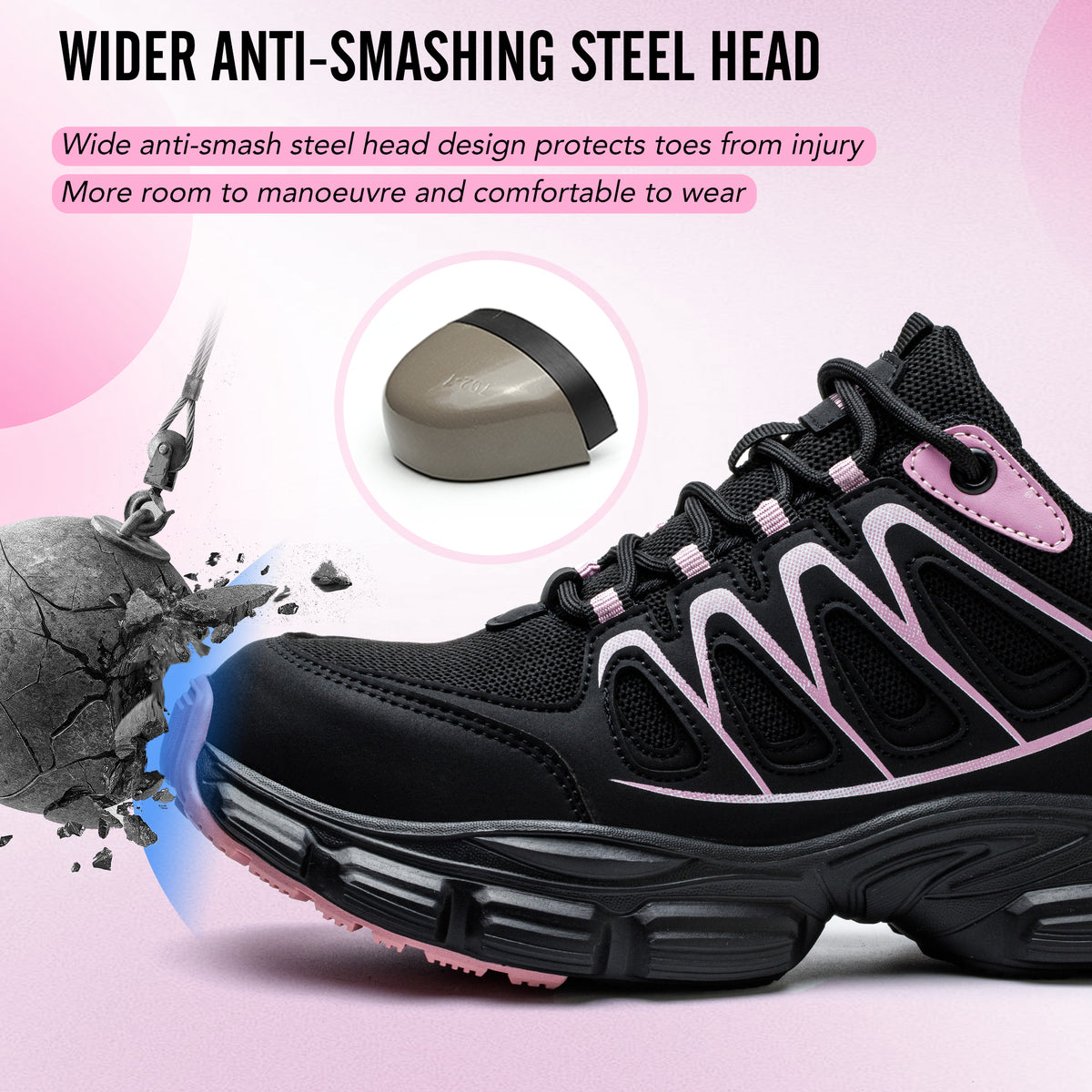Comfort Protection Steel Toe Tennis Shoes for Women - product photo 2