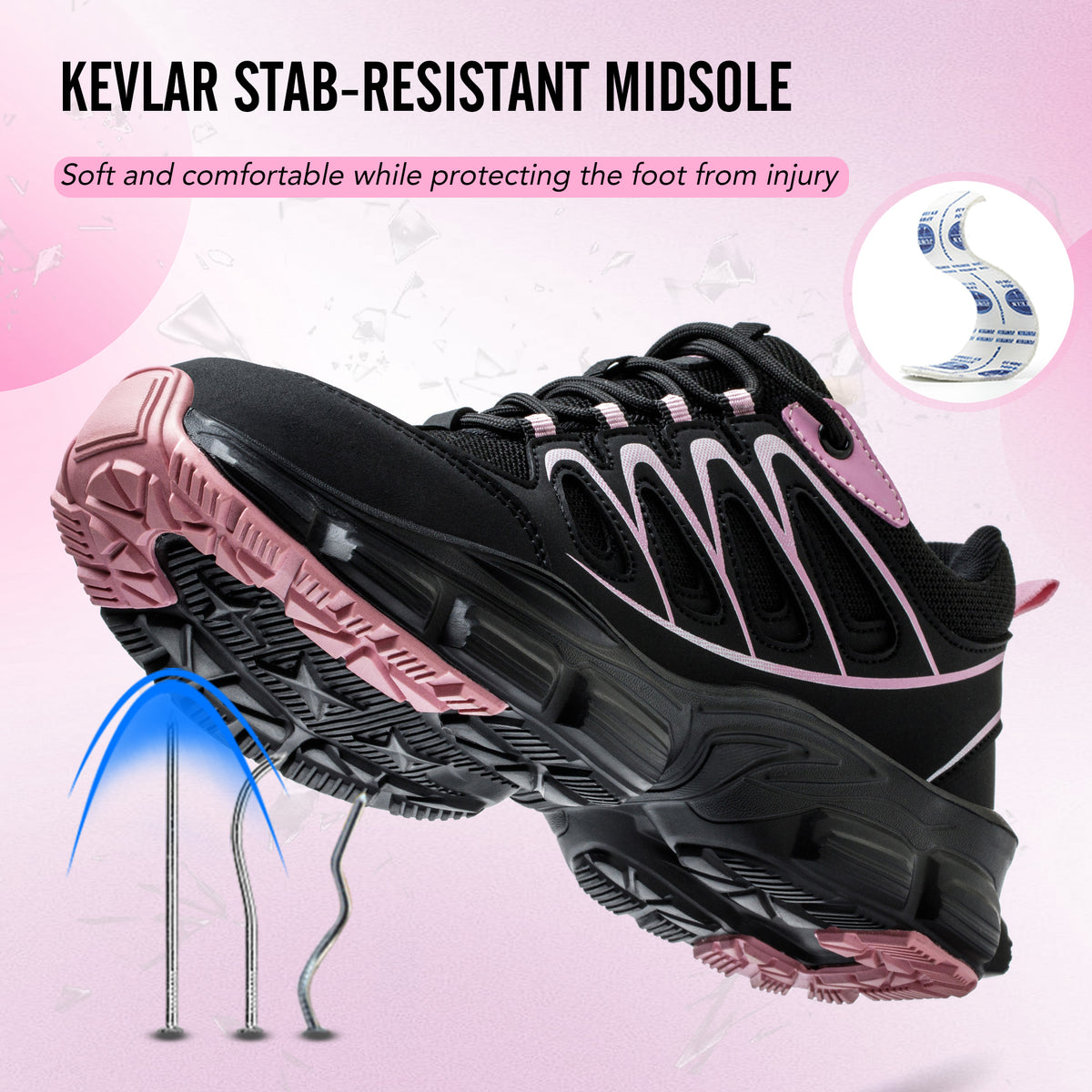 Comfort Protection Steel Toe Tennis Shoes for Women - product photo 3