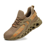 Fashion Men Orthopedic Steel Toe Work Shoes - Durable & Non-Slip - khaki color, photo 4