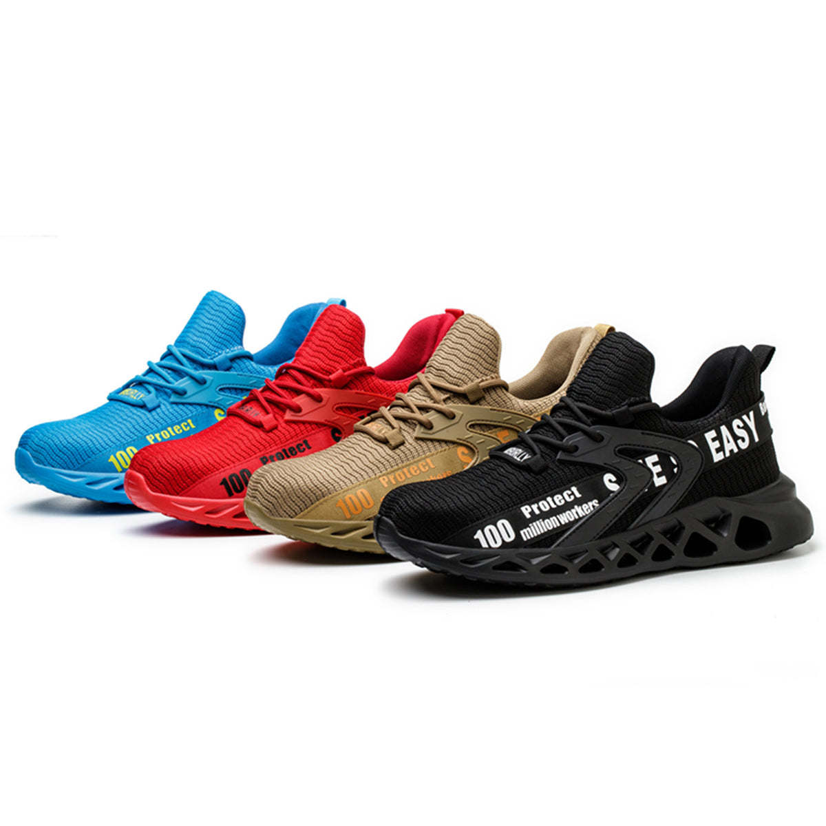 TFW orthopedic steel toe sneakers – black side view