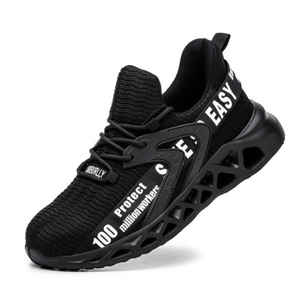 TFW steel toe sneakers black – back view