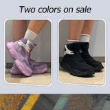 black & purple steel toe boots