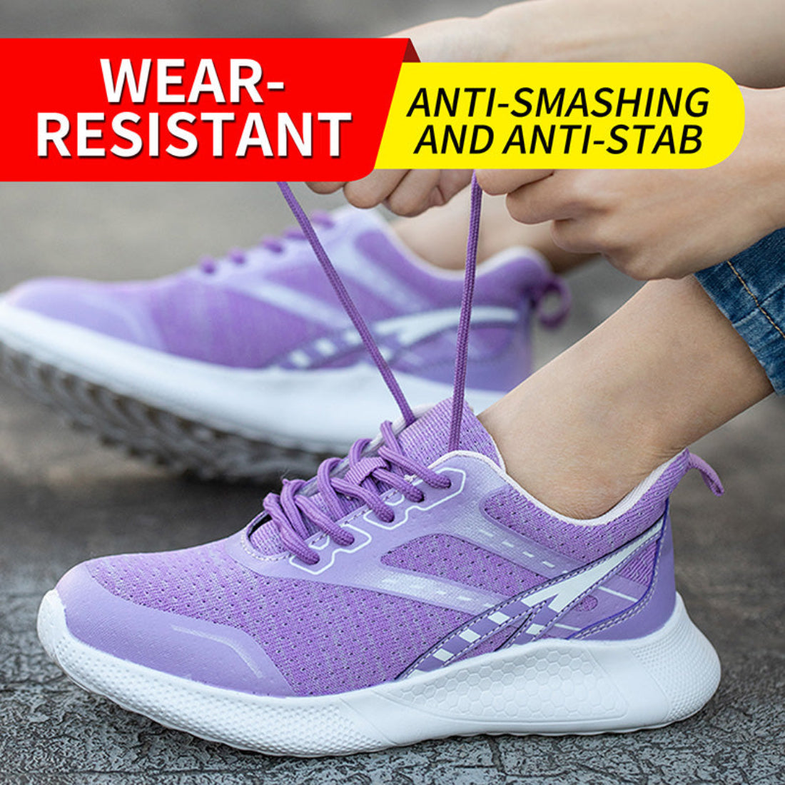 Steel Toe Tennis Work Shoes For Womens