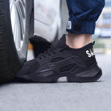 Steel toe sneakers for men – TFW breathable mesh construction work shoes