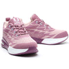 Lightweight Breathable Comfort Purple Knit Mesh Steel Toe Safety Shoes for Women
