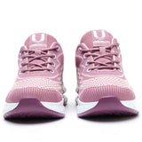 Lightweight Purple Knit Steel Toe Shoes for Women - product photo 2