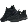 Men’s Black Steel Toe Shoes – Lightweight Air Cushion Safety Sneakers