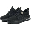 Men’s Black Steel Toe Shoes – Lightweight Air Cushion Safety Sneakers