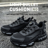 Rotating buttonssteel toe safety shoes