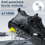 Men's Steel Toe Sneakers Lightweight Laceless Work Shoes 678 - product photo 18