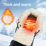 Black fleece-lined winter steel toe work boot with warm interior