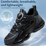 Men's Steel Toe Sneakers Lightweight Laceless Work Shoes 678 - product photo 5