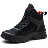 Black Lightweight Steel Toe Boots for Men - Fashionable & Safe