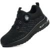 Men’s Black Steel Toe Shoes – Lightweight Air Cushion Safety Sneakers