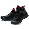 Black Lightweight Steel Toe Boots for Men - Fashionable & Safe