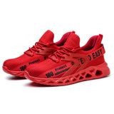 Fashion Men Orthopedic Steel Toe Work Shoes - Durable & Non-Slip - red color, photo 9