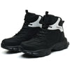 black fleece-lined steel toe boots