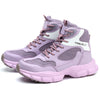 Purple ordinary steel toe boots