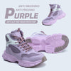  purple wear-resistant steel toe boots 