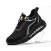 Comfortable Black steel toed tennis shoes with air cushion steel toes shoes TFWMGV K9191